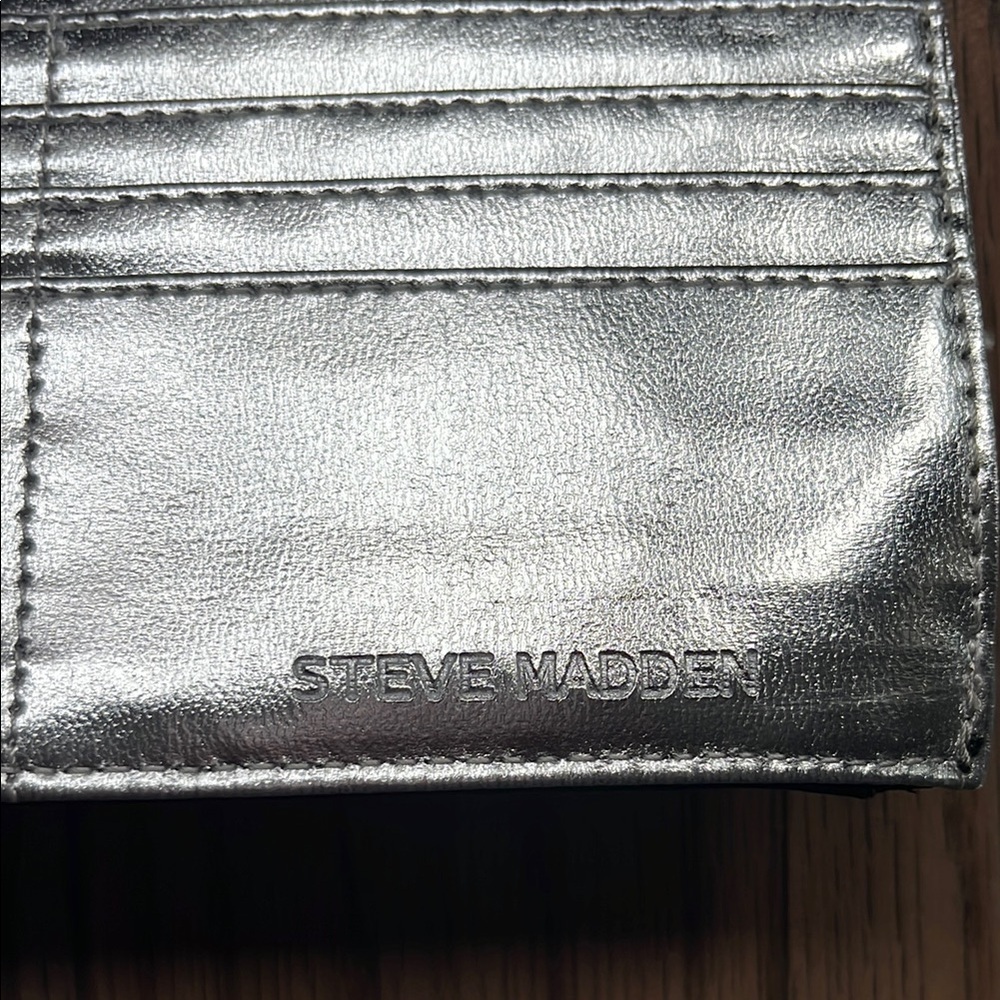 STEVEN MADDEN Black and Silver Studded Wallet - Picture 3 of 10